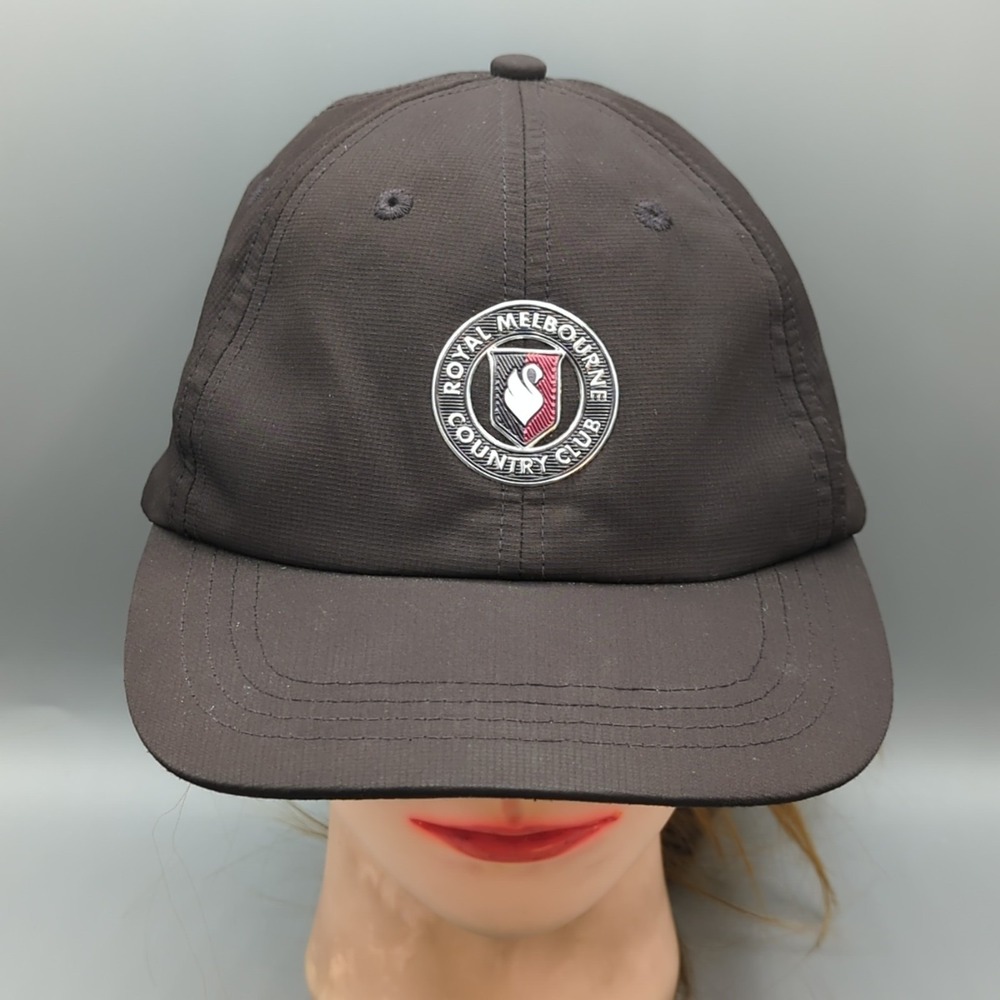 Royal Melbourne Country Club Hat Golf Cap Black Ahead Classic Cut UPF 50+
